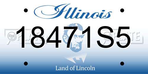 18471S5 Illinois License Plate