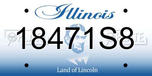 18471S8 Illinois License Plate
