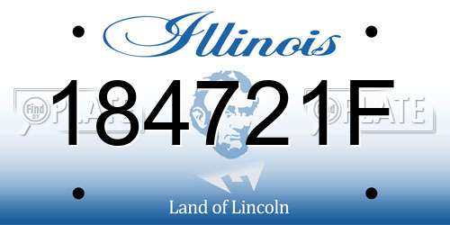 184721F Illinois License Plate