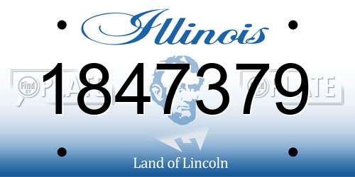 1847379 Illinois License Plate