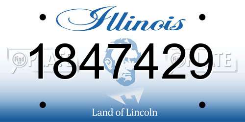 1847429 Illinois License Plate