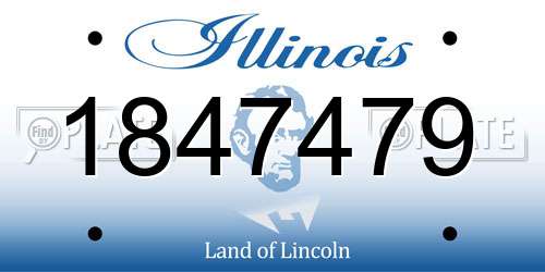 1847479 Illinois License Plate