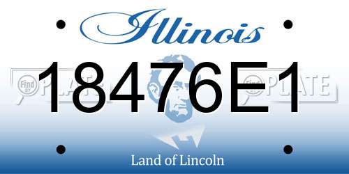 18476E1 Illinois License Plate