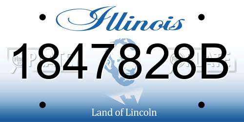 1847828B Illinois License Plate
