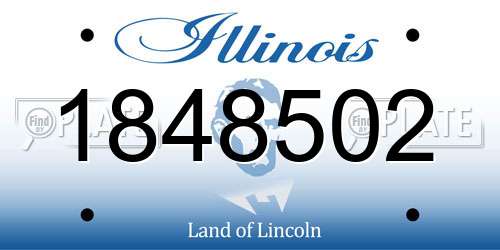 1848502 Illinois License Plate