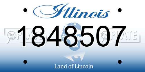 1848507 Illinois License Plate