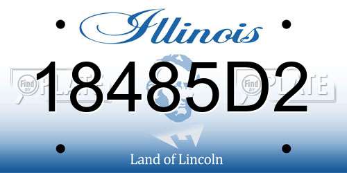 18485D2 Illinois License Plate