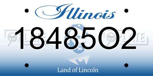 18485O2 Illinois License Plate