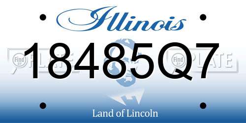 18485Q7 Illinois License Plate
