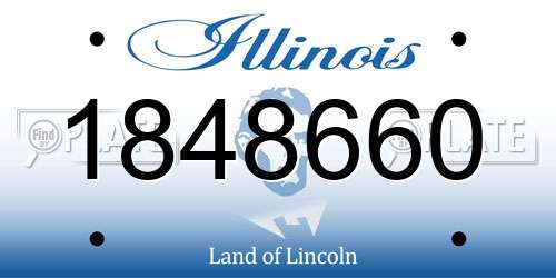 1848660 Illinois License Plate
