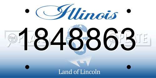 1848863 Illinois License Plate