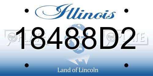 18488D2 Illinois License Plate