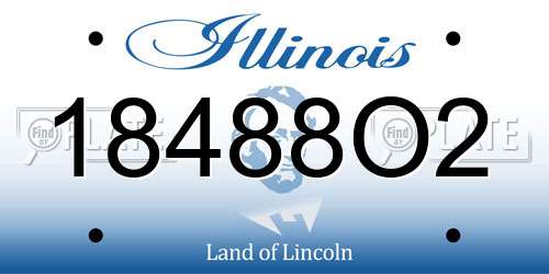 18488O2 Illinois License Plate