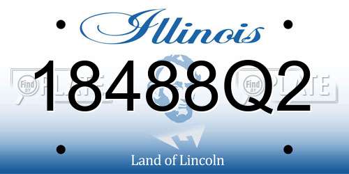 18488Q2 Illinois License Plate