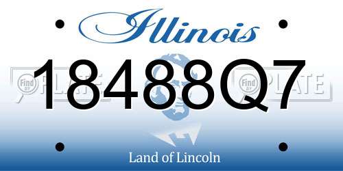 18488Q7 Illinois License Plate