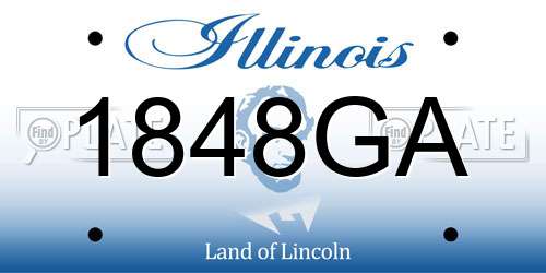 1848GA Illinois License Plate
