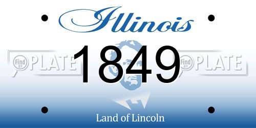 1849 Illinois License Plate