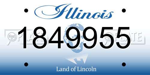 1849955 Illinois License Plate