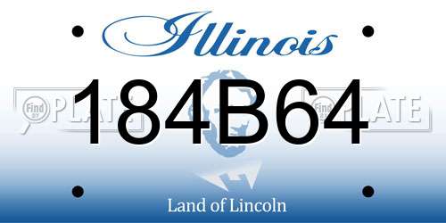 184B64 Illinois License Plate