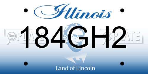 184GH2 Illinois License Plate