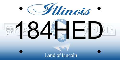 184HED Illinois License Plate
