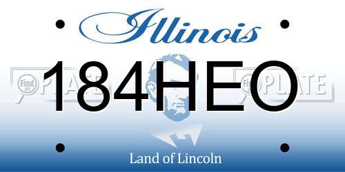 184HEO Illinois License Plate