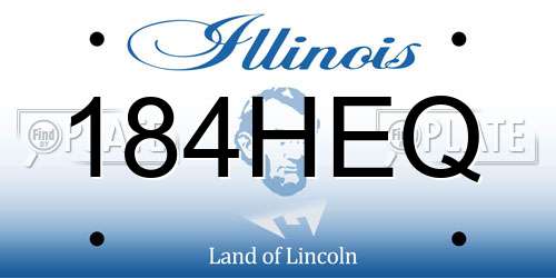 184HEQ Illinois License Plate