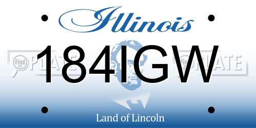 184IGW Illinois License Plate
