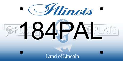 184PAL Illinois License Plate