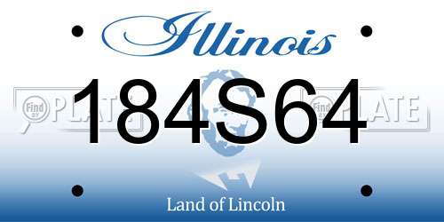 184S64 Illinois License Plate