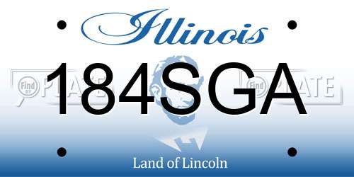 184SGA Illinois License Plate