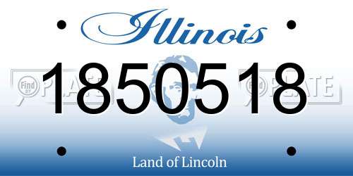 1850518 Illinois License Plate
