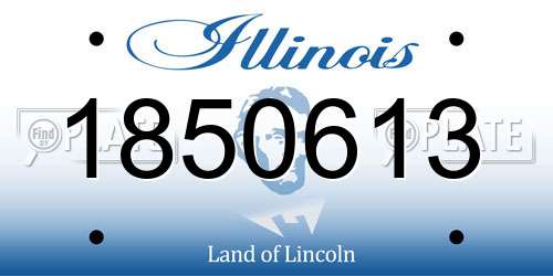 1850613 Illinois License Plate