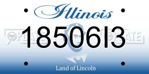 18506I3 Illinois License Plate