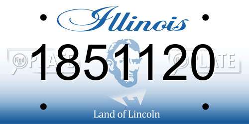 1851120 Illinois License Plate