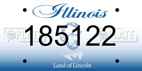 185122 Illinois License Plate