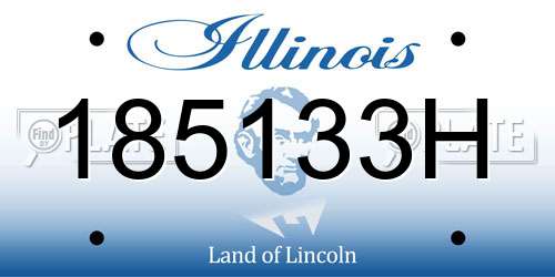 185133H Illinois License Plate