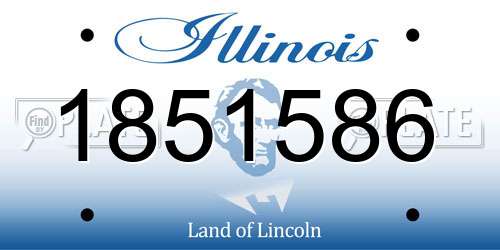 1851586 Illinois License Plate