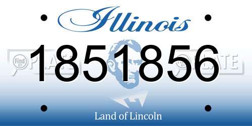 1851856 Illinois License Plate