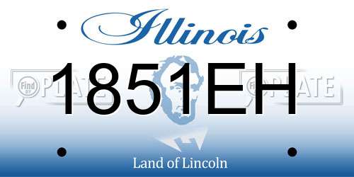 1851EH Illinois License Plate