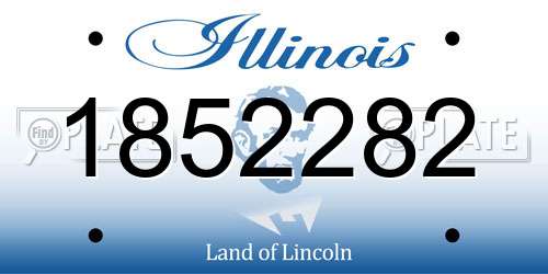 1852282 Illinois License Plate