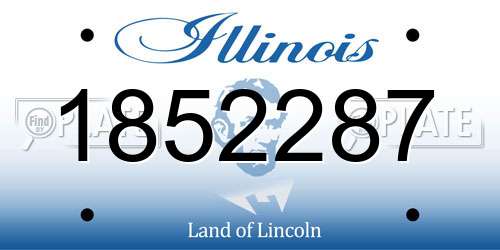 1852287 Illinois License Plate