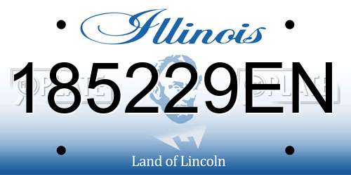 185229EN Illinois License Plate