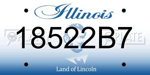 18522B7 Illinois License Plate