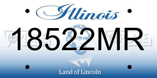 18522MR Illinois License Plate