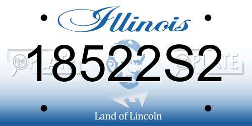 18522S2 Illinois License Plate