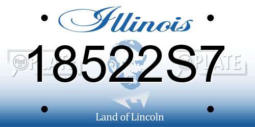 18522S7 Illinois License Plate