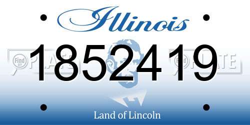 1852419 Illinois License Plate