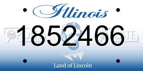 1852466 Illinois License Plate