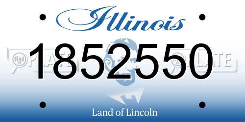 1852550 Illinois License Plate